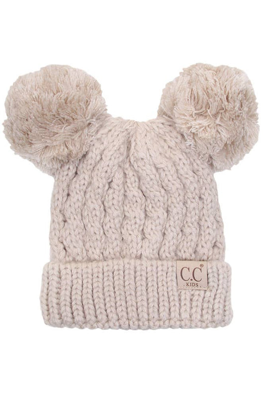 C.C Kids Double Pom Pom Beanie