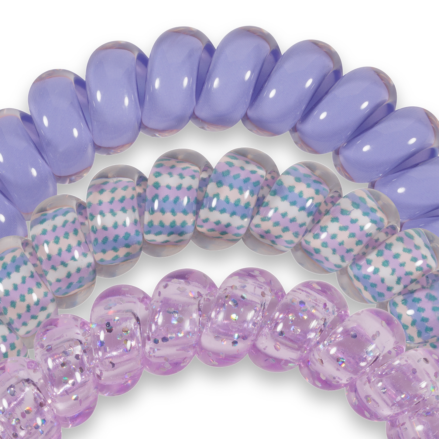 Spiral Hair Coils in Lavender Mist