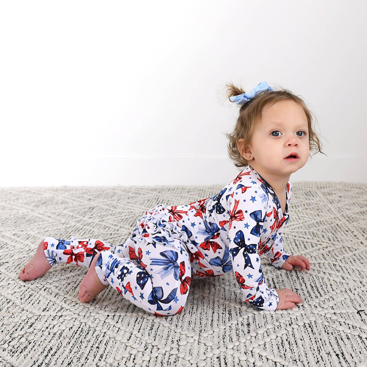Eleanor Bows Ruffle Zip