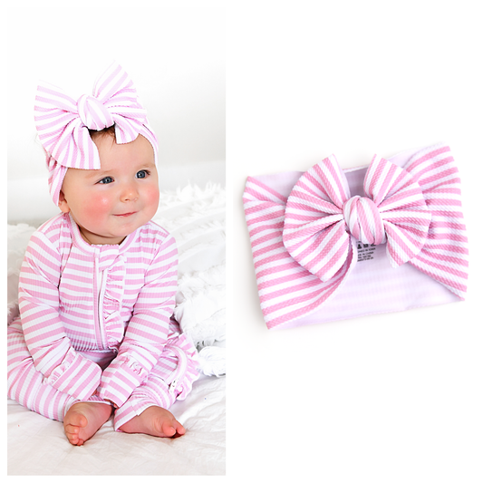 Lana Pink Stripe HEADWRAP