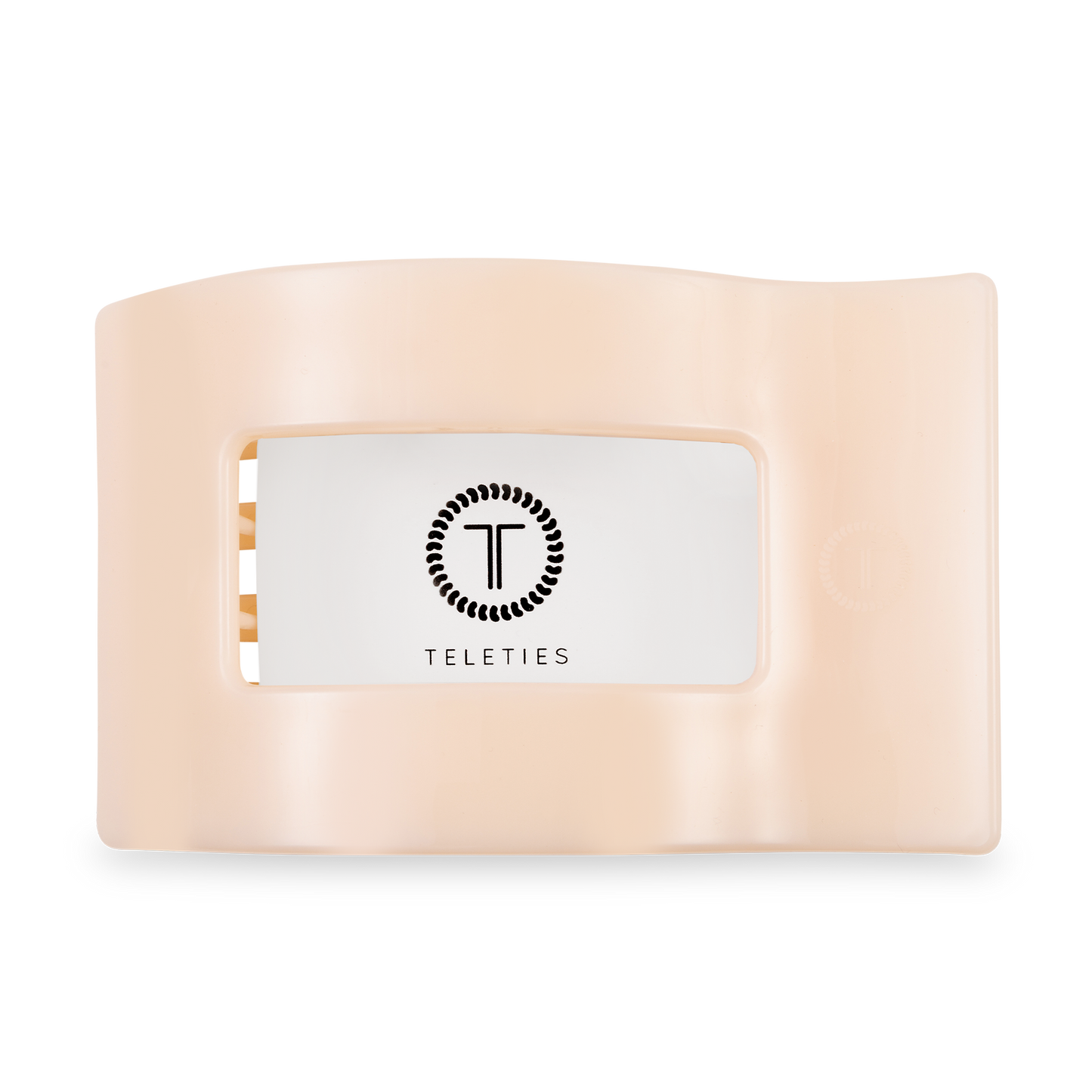 Flat Rectangle Hair Clip In Almond Beige