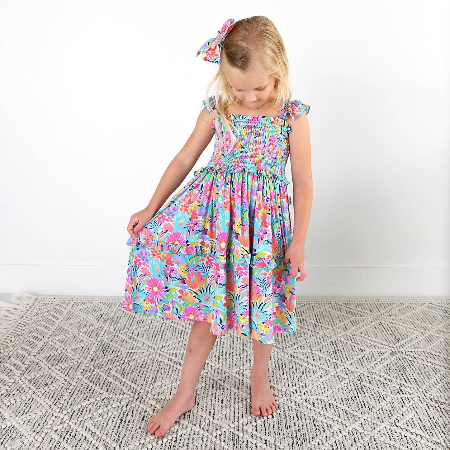 Megan Floral Smocked Dress