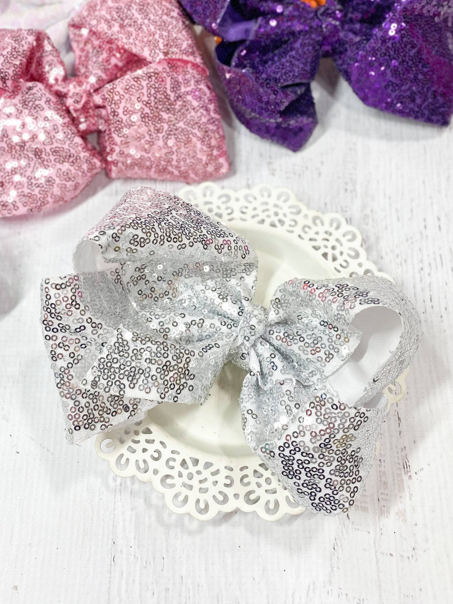 Sequin Texas Size Hair Bows