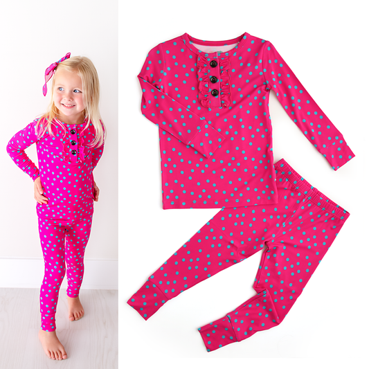 Evelyn Dot Ruffle Two Piece