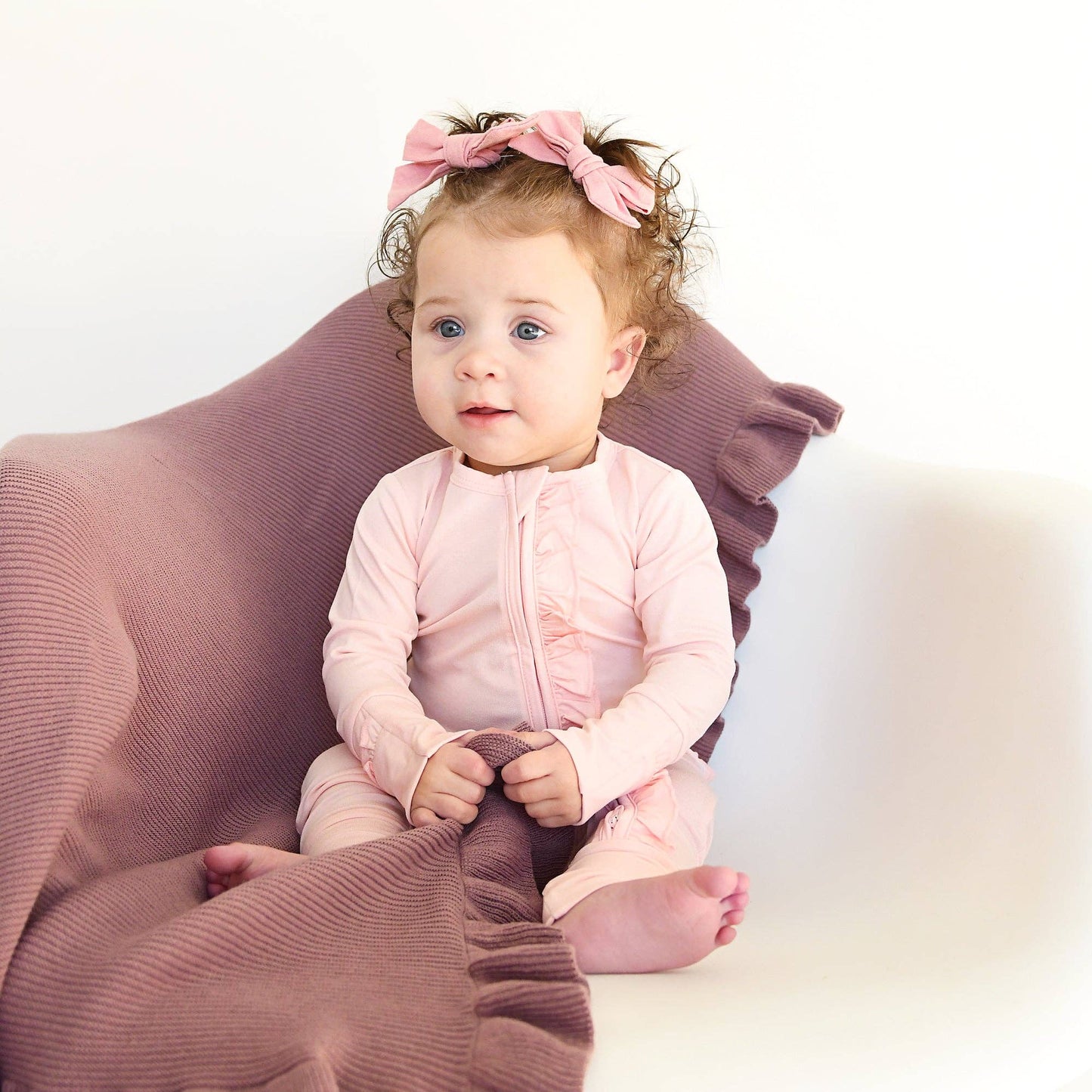 Light Pink RUFFLE ZIP