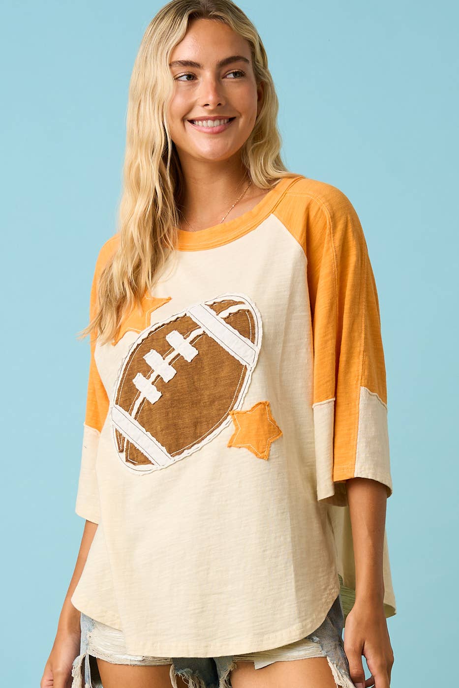 FOOTBALL PATCH COLOR BLOCK TOP