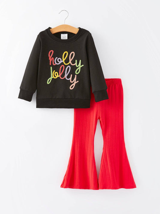 Holly Jolly Flared Pants Set