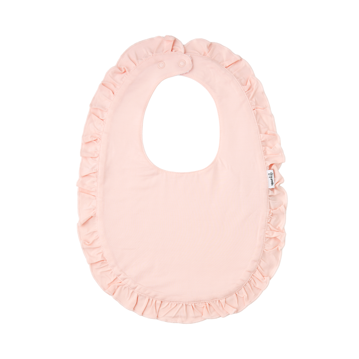 Light Pink RUFFLE SNAP BIB