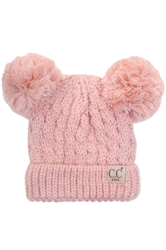 C.C Kids Double Pom Pom Beanie