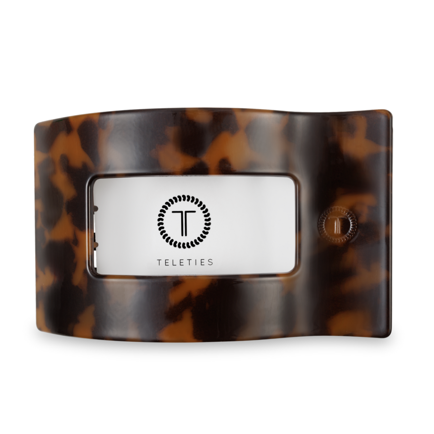 Flat Rectangle Hair Clip In Tortoise