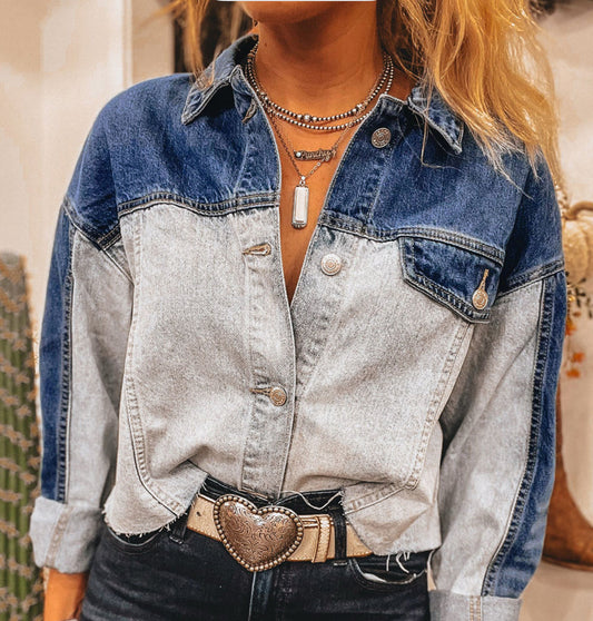 Distressed Denim Jacket