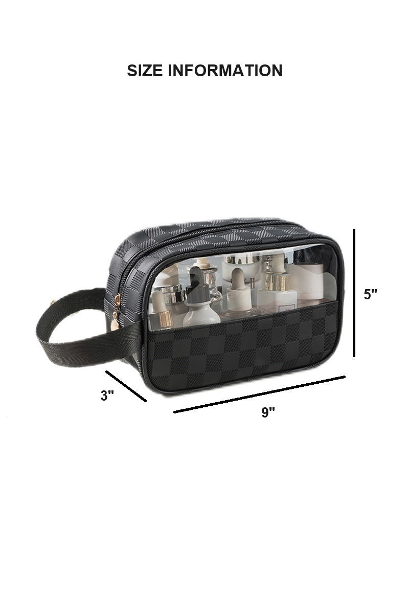 Clear Check Makeup Bag