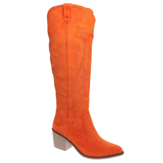 Wilder 19 Orange Suede Boots by Pierre Dumas
