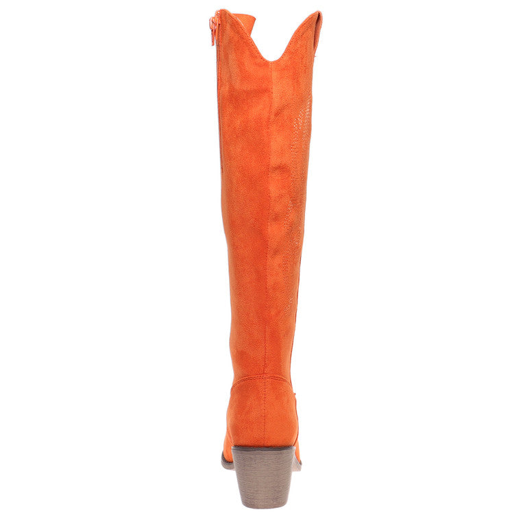 Wilder 19 Orange Suede Boots by Pierre Dumas