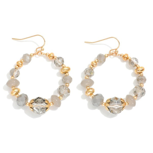 Bead Hoop Earrings