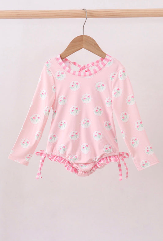 Rose Long Sleeve Swimsuit