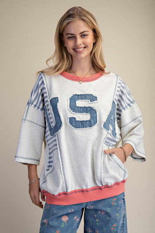 USA Terry Pullover