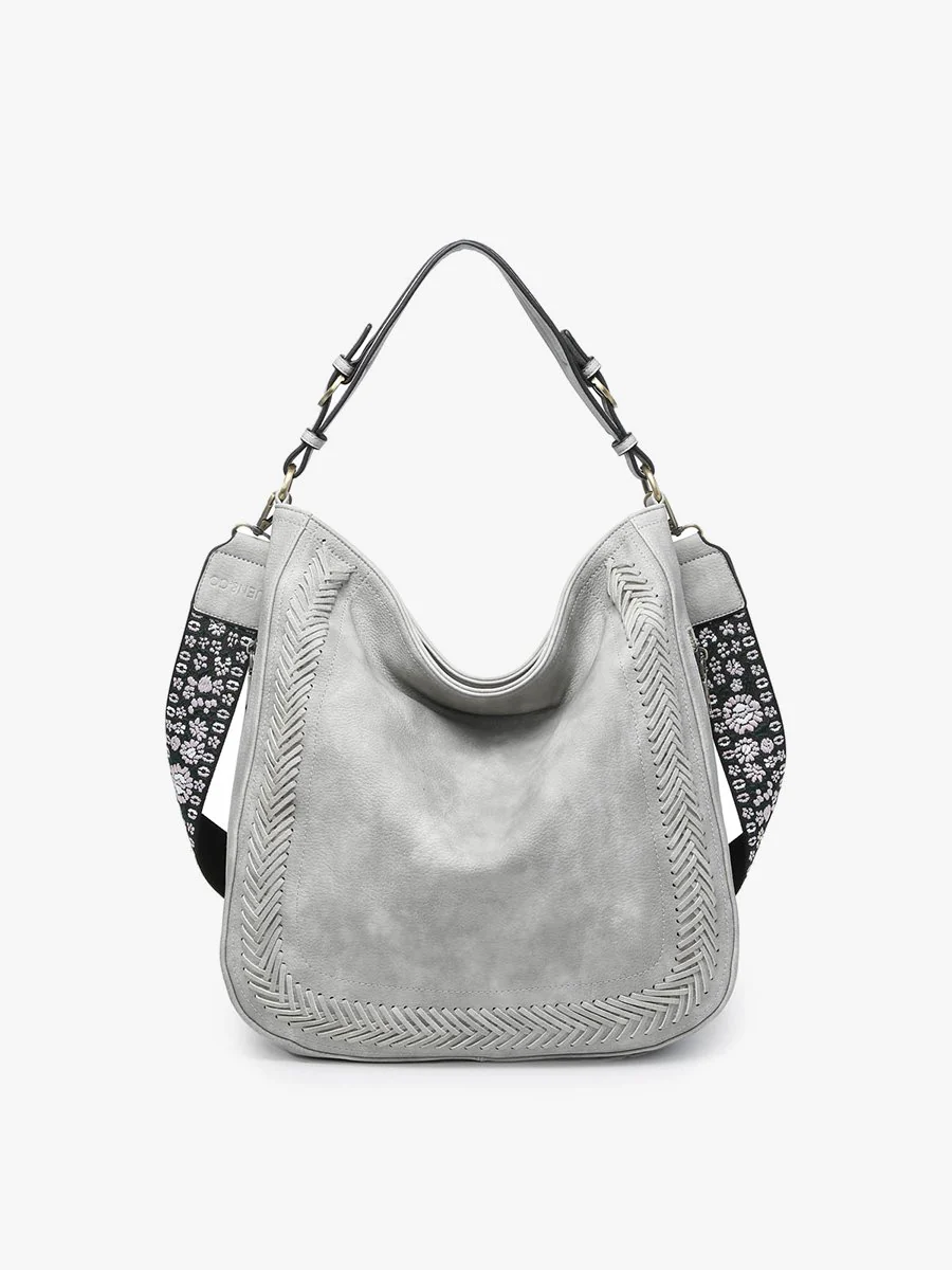 Aris Whipstitch Hobo/Crossbody w/ Guitar Strap (3 Colors)