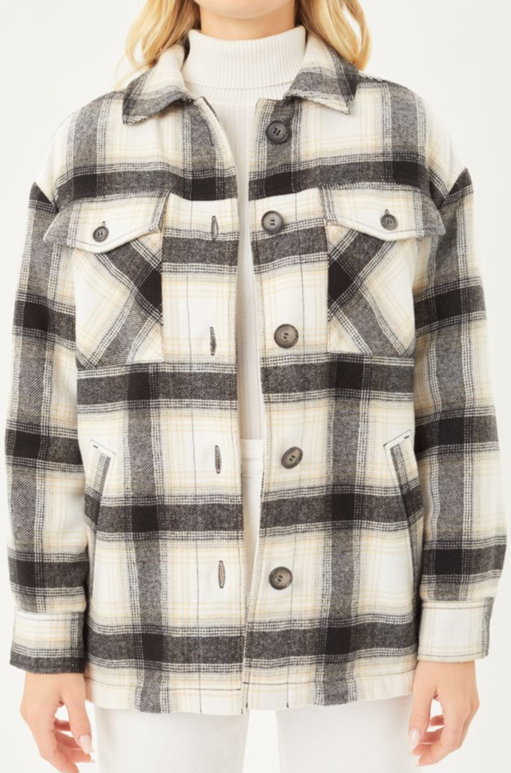 Sherpa Lined Plaid Jacket