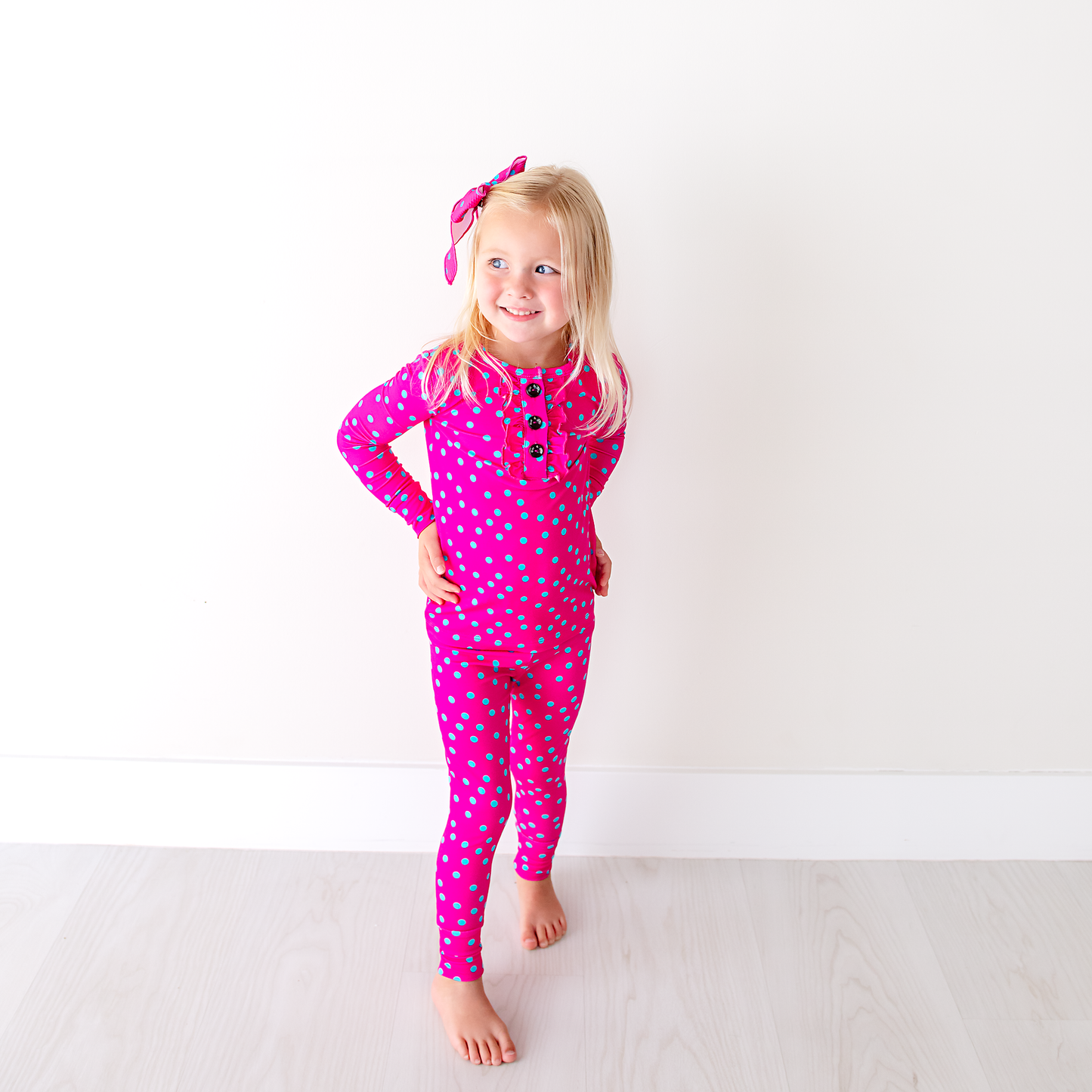 Evelyn Dot Ruffle Two Piece