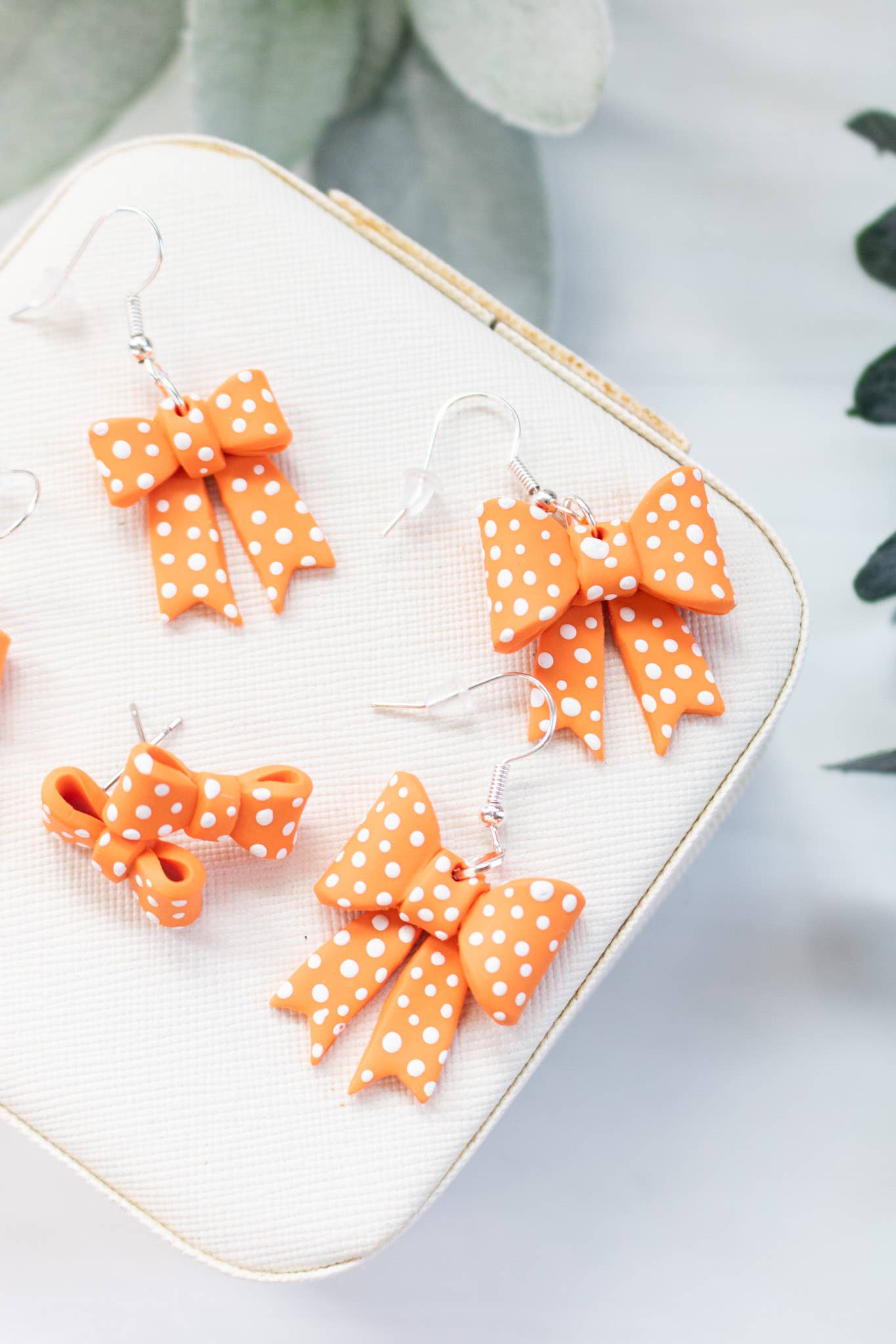 TN Vols Orange & White Polka Dot Bows
