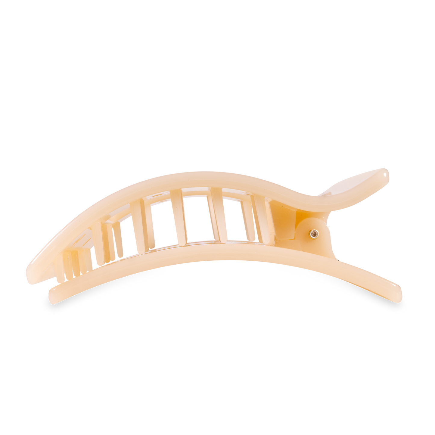 Flat Rectangle Hair Clip In Almond Beige