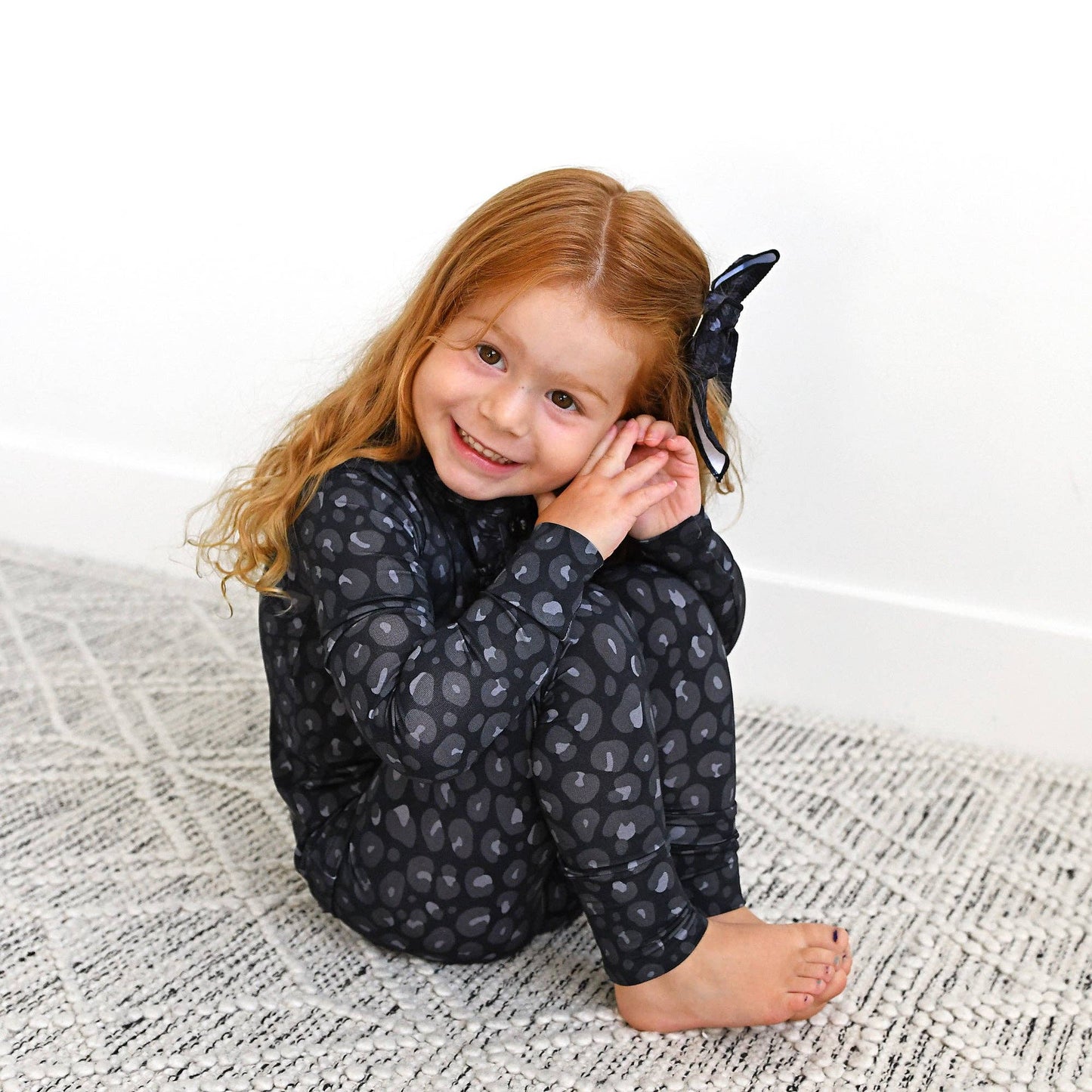Ash Black Leopard RUFFLE TWO PIECE