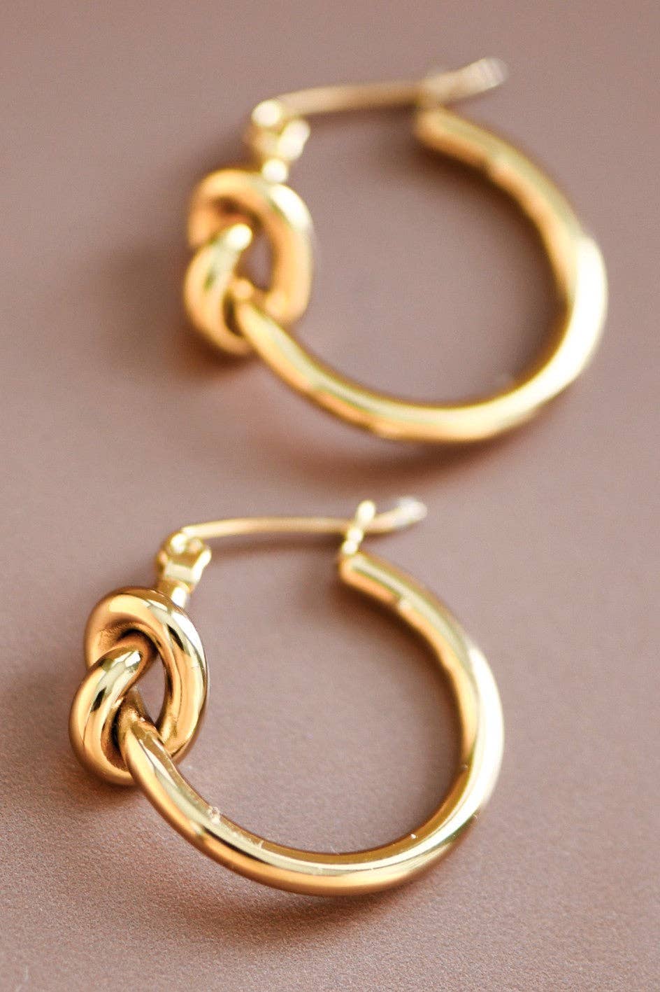 18K Gold Plated Waterproof Stainless Steel Hoop Earrings