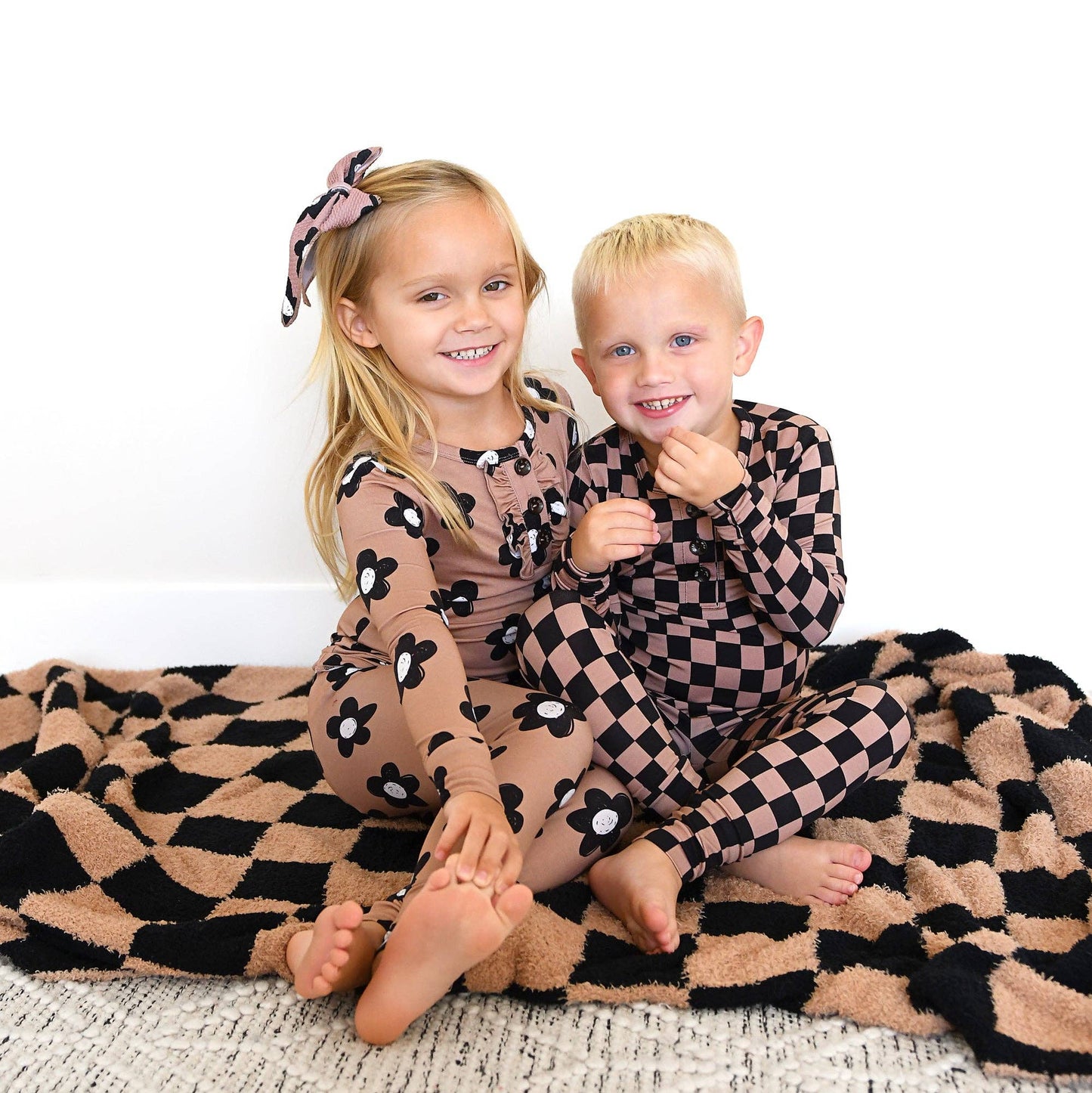 Coco RUFFLE TWO PIECE Bamboo Flowers Lounge Set Girls Outfit