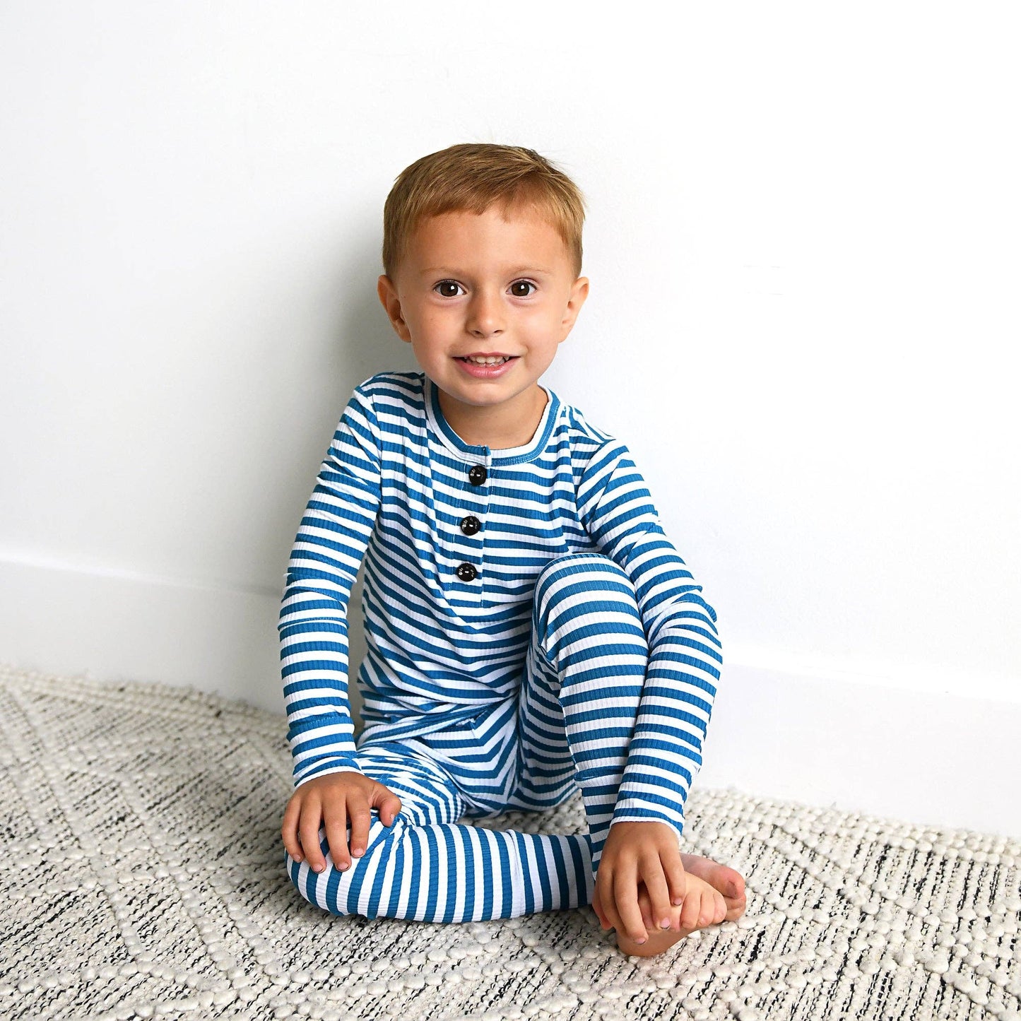 Cooper Blue Ribbed TWO PIECE