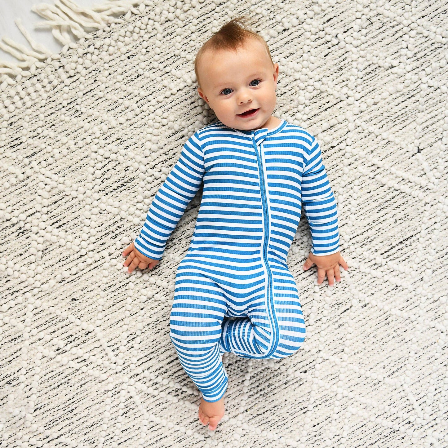 Cooper Blue Ribbed ZIP