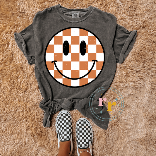 Checkered Smile Graphic T-shirt