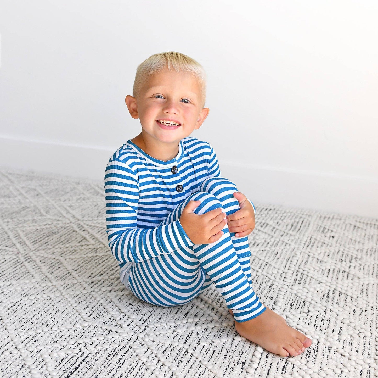 Cooper Blue Ribbed TWO PIECE