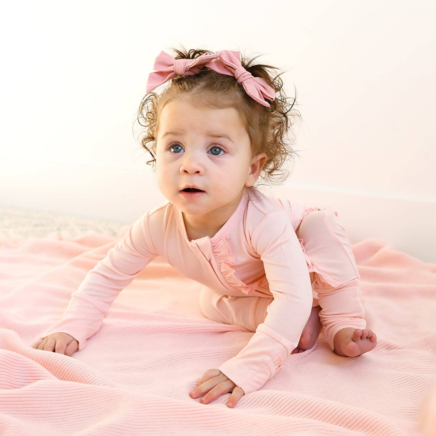 Light Pink RUFFLE ZIP