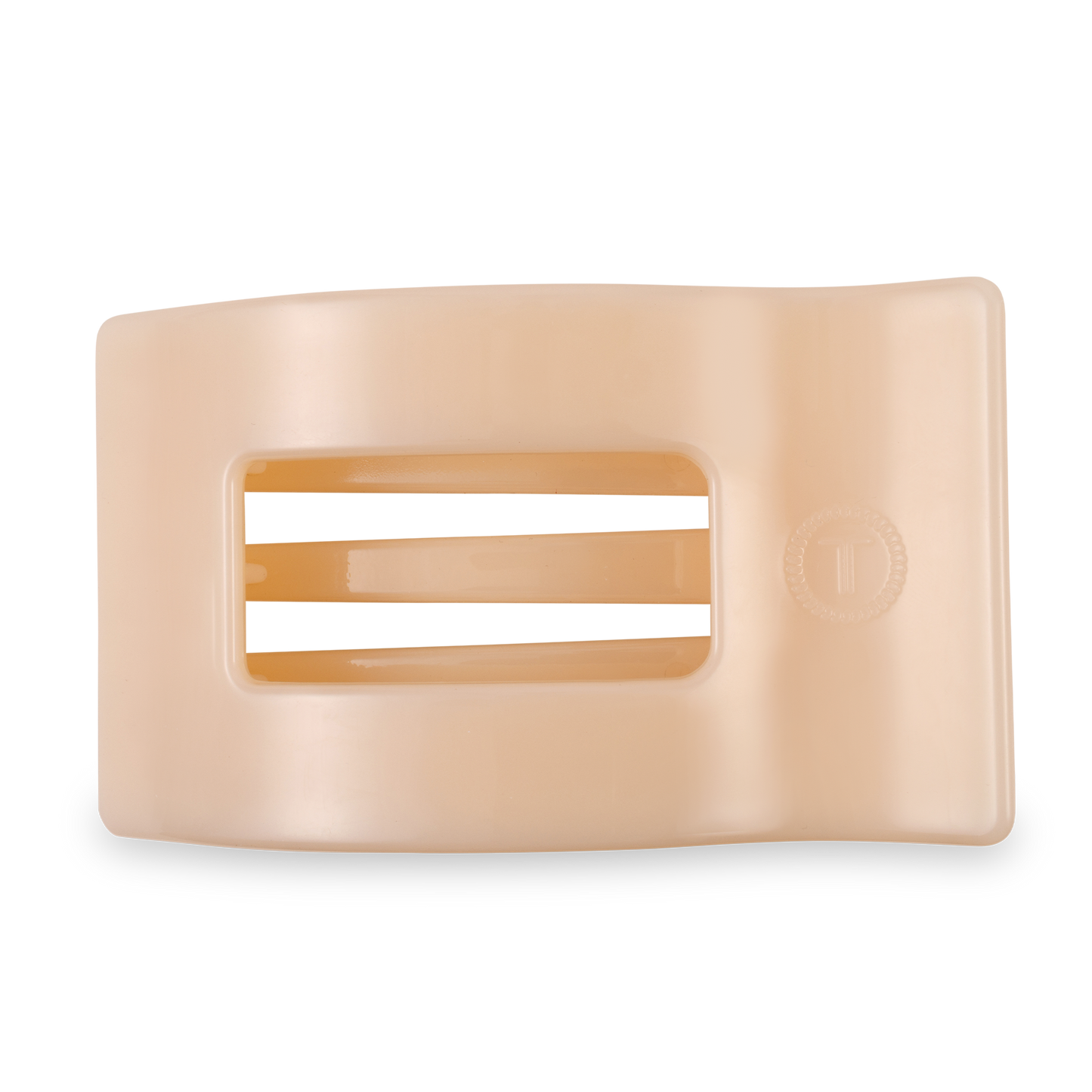 Flat Rectangle Hair Clip In Almond Beige