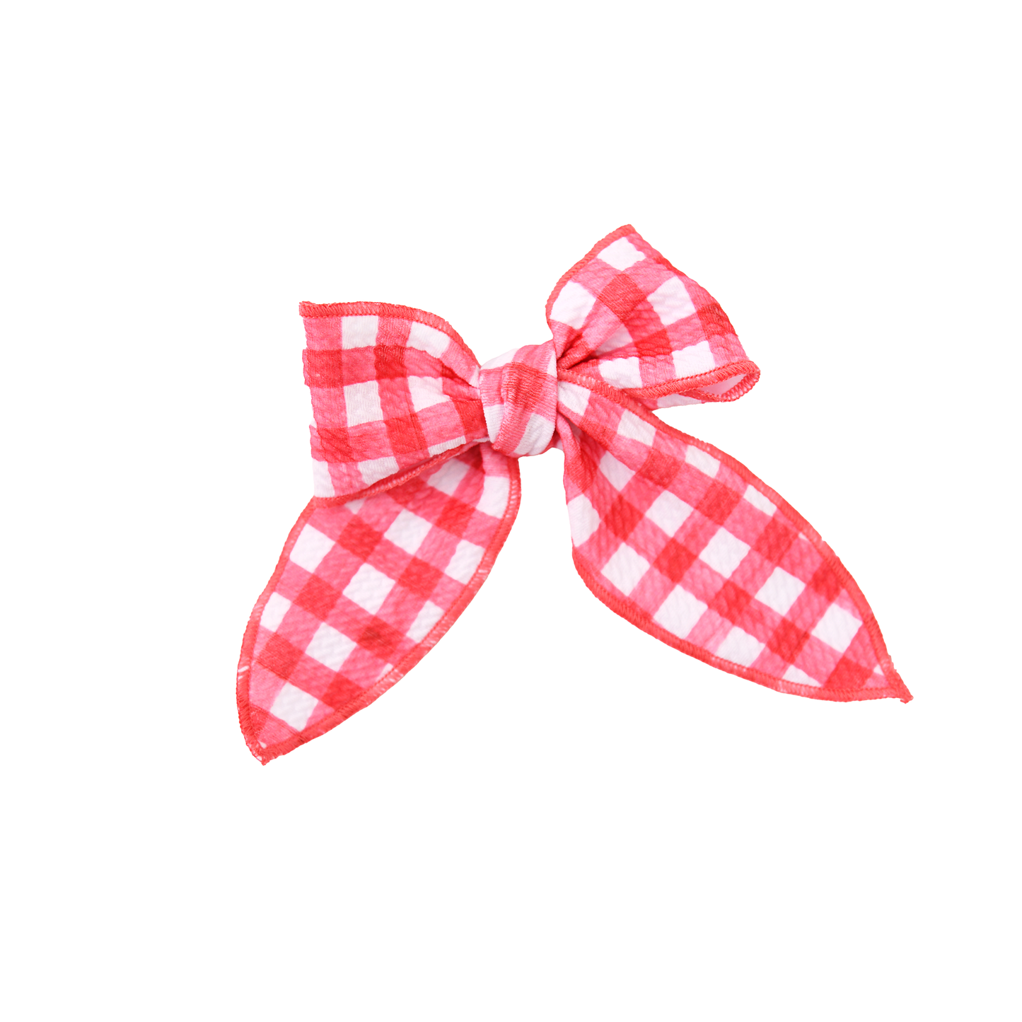 Red Gingham CLIP BOW