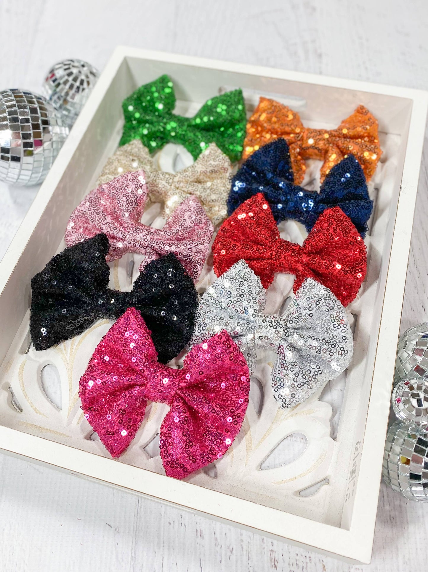 Fancy Sequin Hair Bow