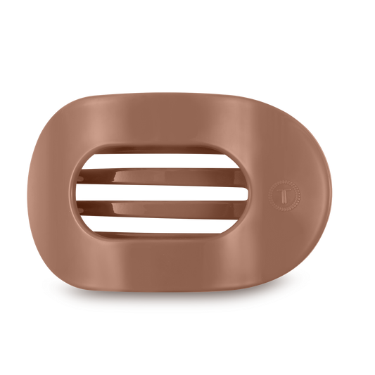 Teleties Round Flat Hair Clip Mocha Mousse