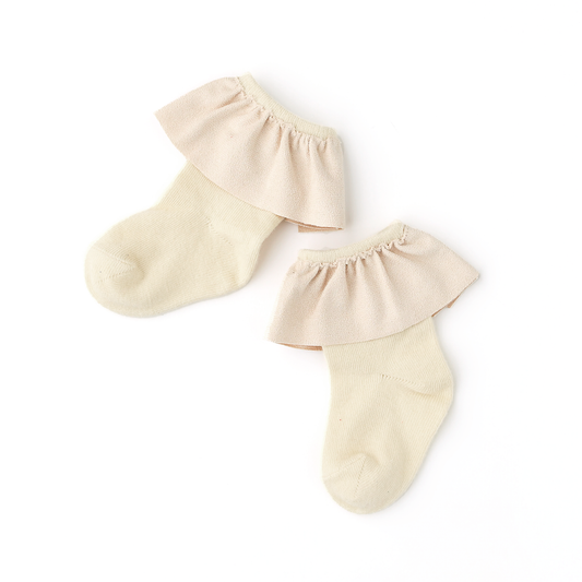 Sand Ruffle Socks