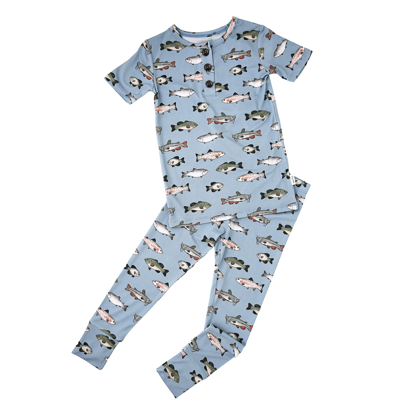 Wade TWO PIECE Fish Bamboo Lounge Set Kids Clothing