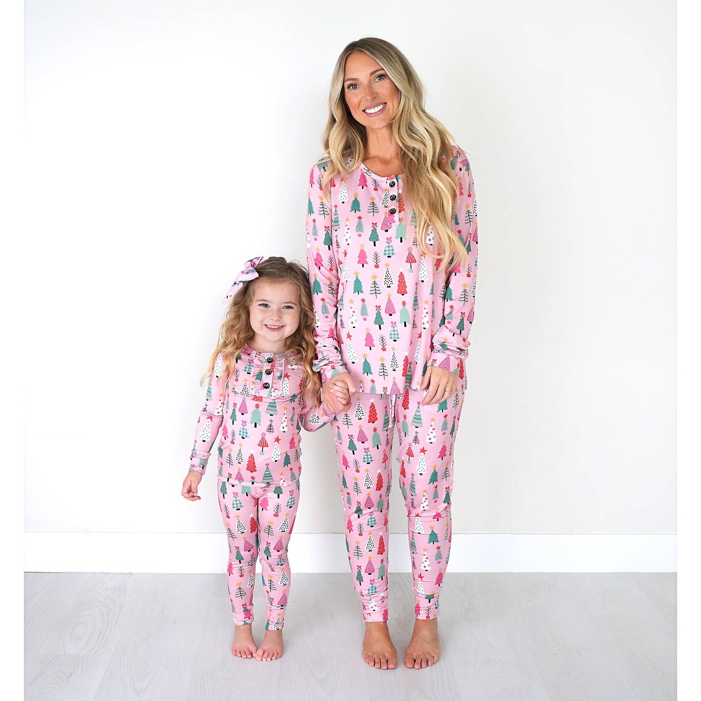 Noelle Pink Trees Ruffle 2 Piece Set