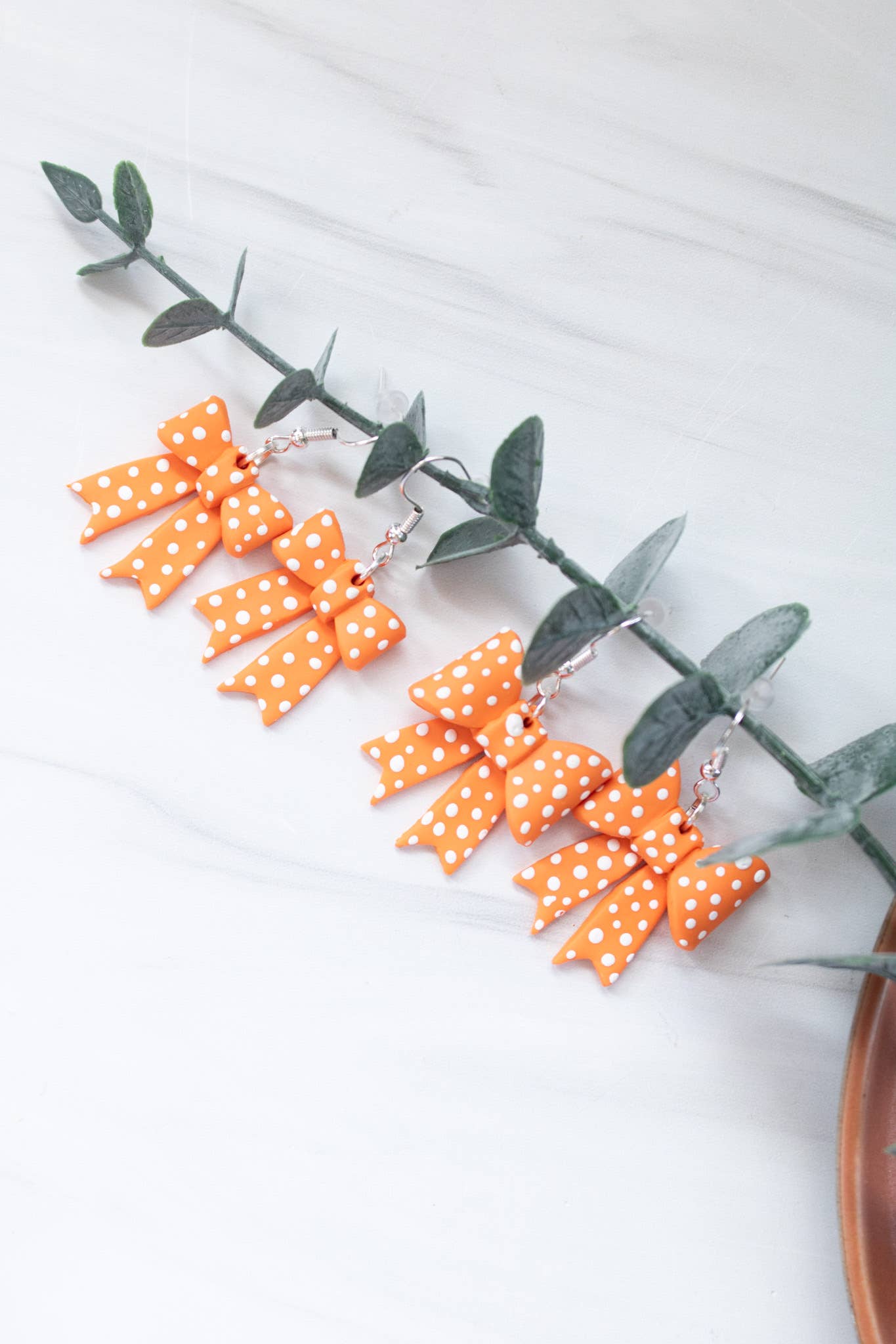 TN Vols Orange & White Polka Dot Bows