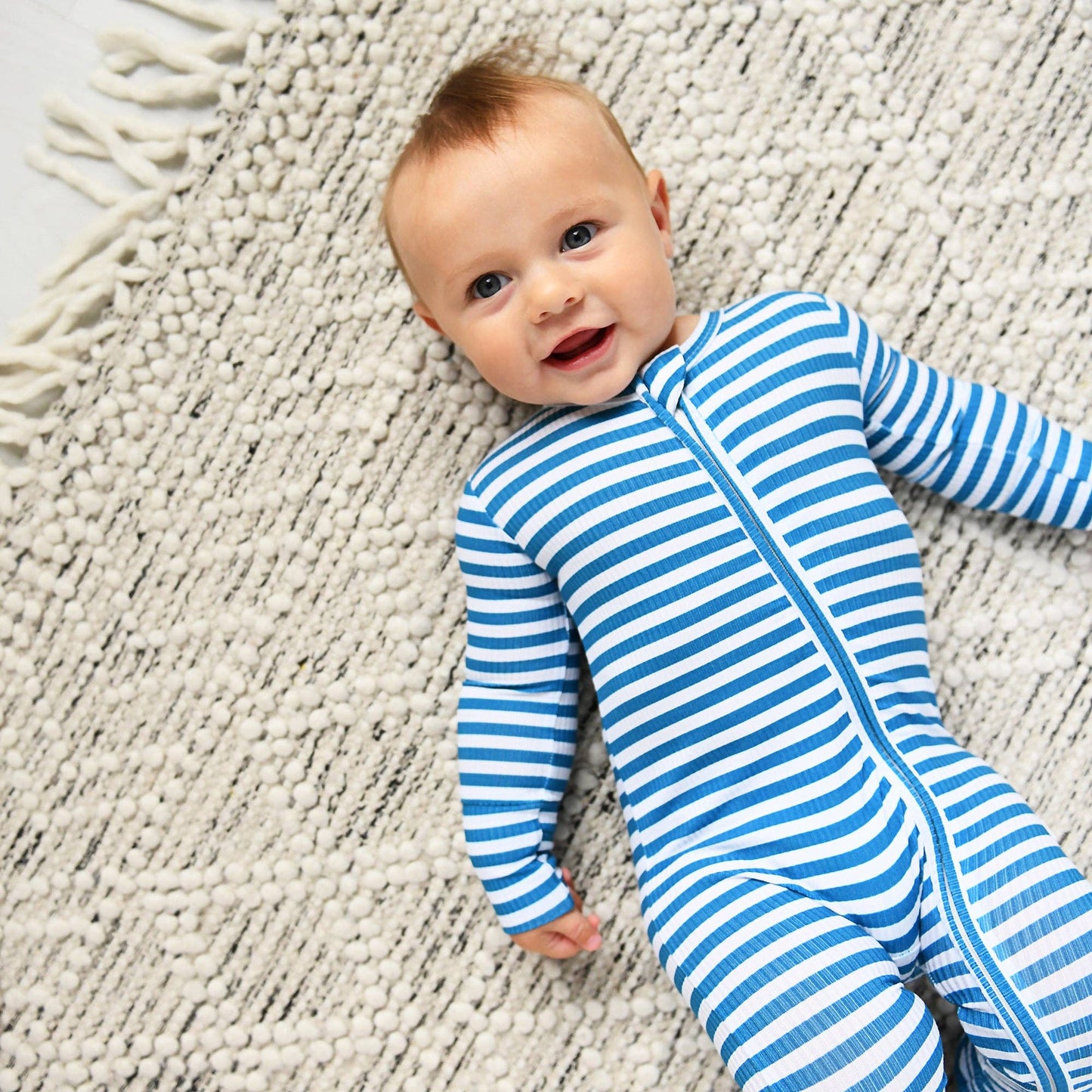 Cooper Blue Ribbed ZIP