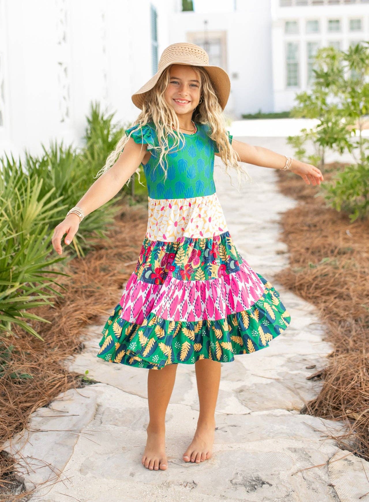 Kids Emalie Tiered Dress