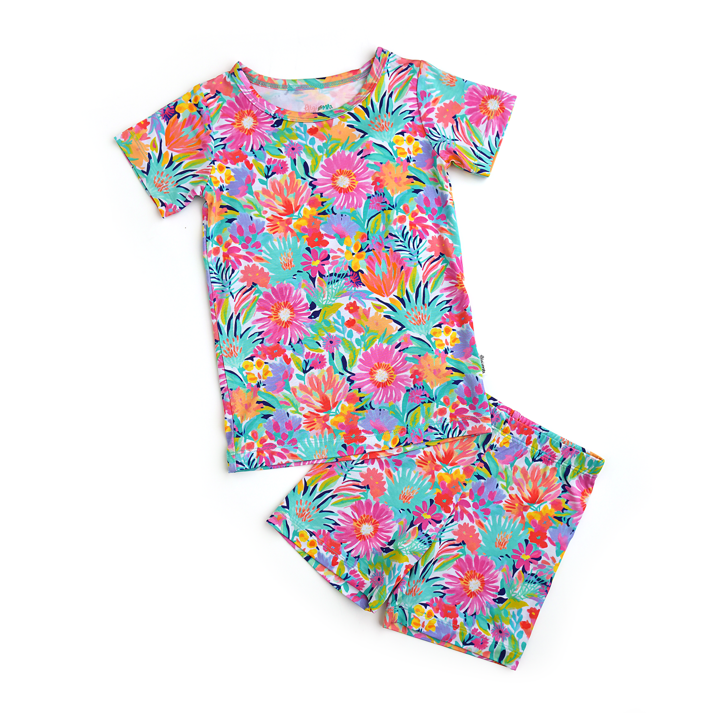Megan Floral Two Piece - Shorts Bamboo Kids Lounge Outfit