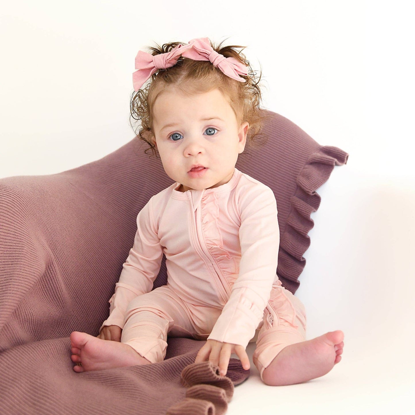 Light Pink RUFFLE ZIP