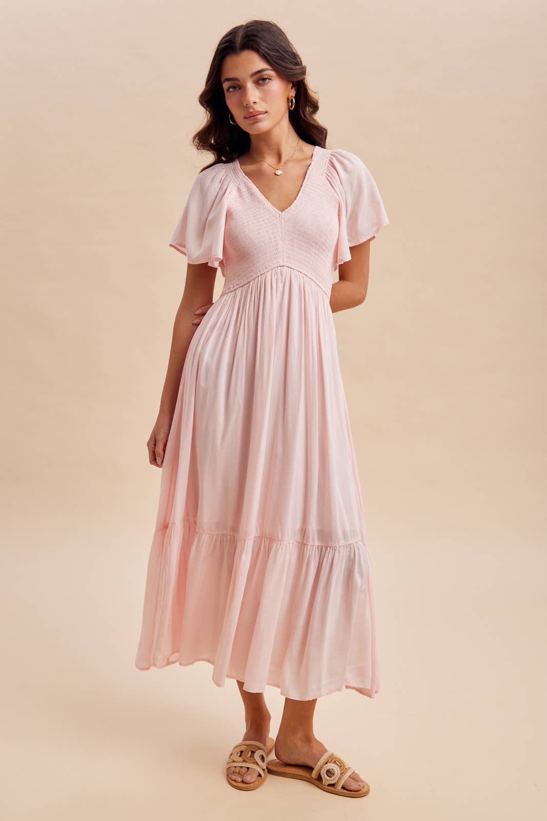 MODAL SMOCKED DRESS