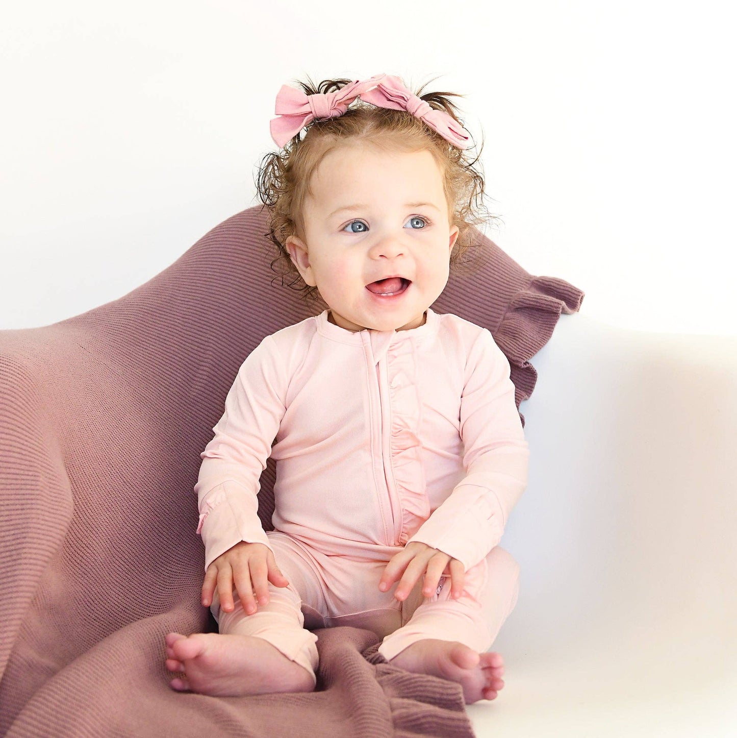 Light Pink RUFFLE ZIP