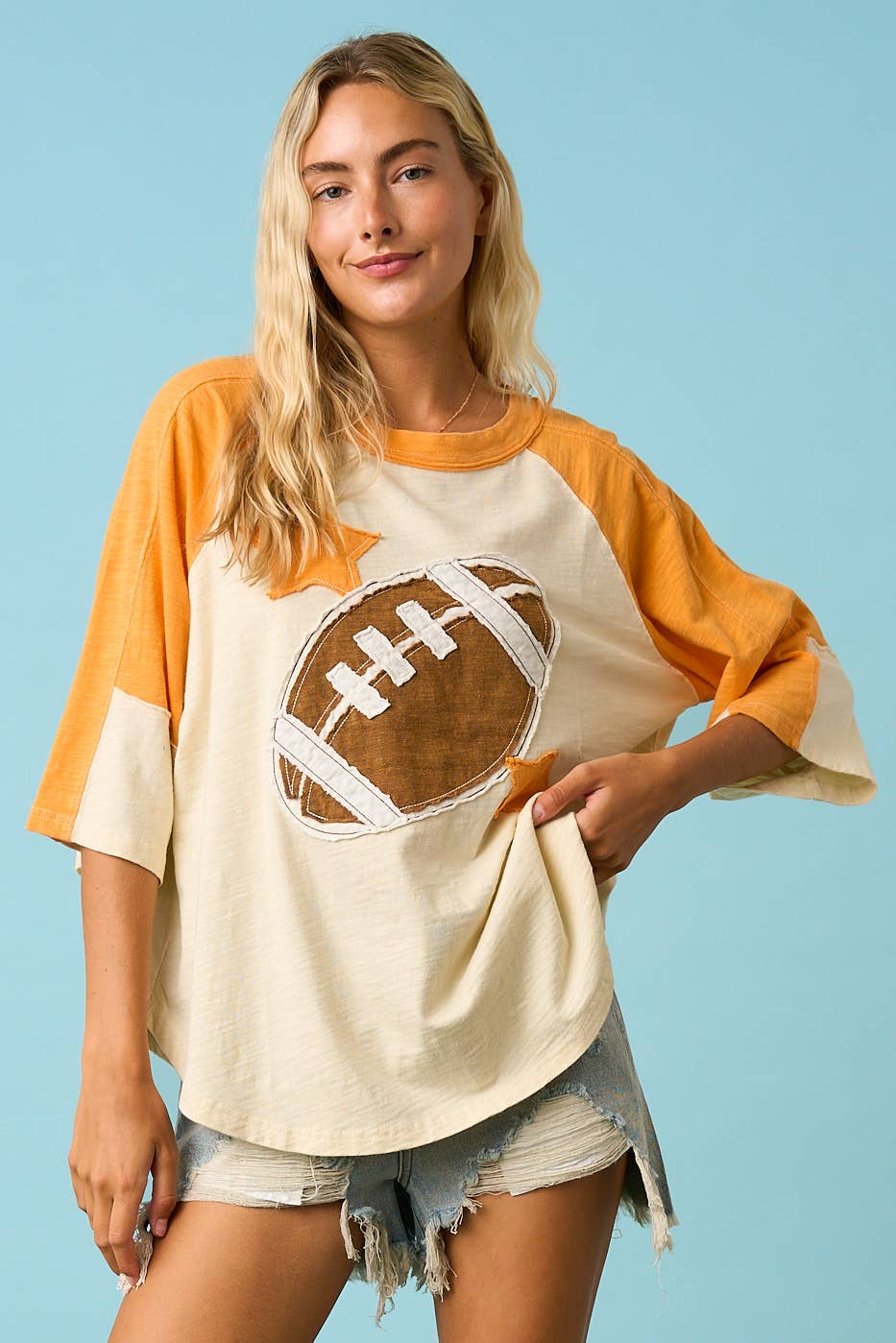 FOOTBALL PATCH COLOR BLOCK TOP