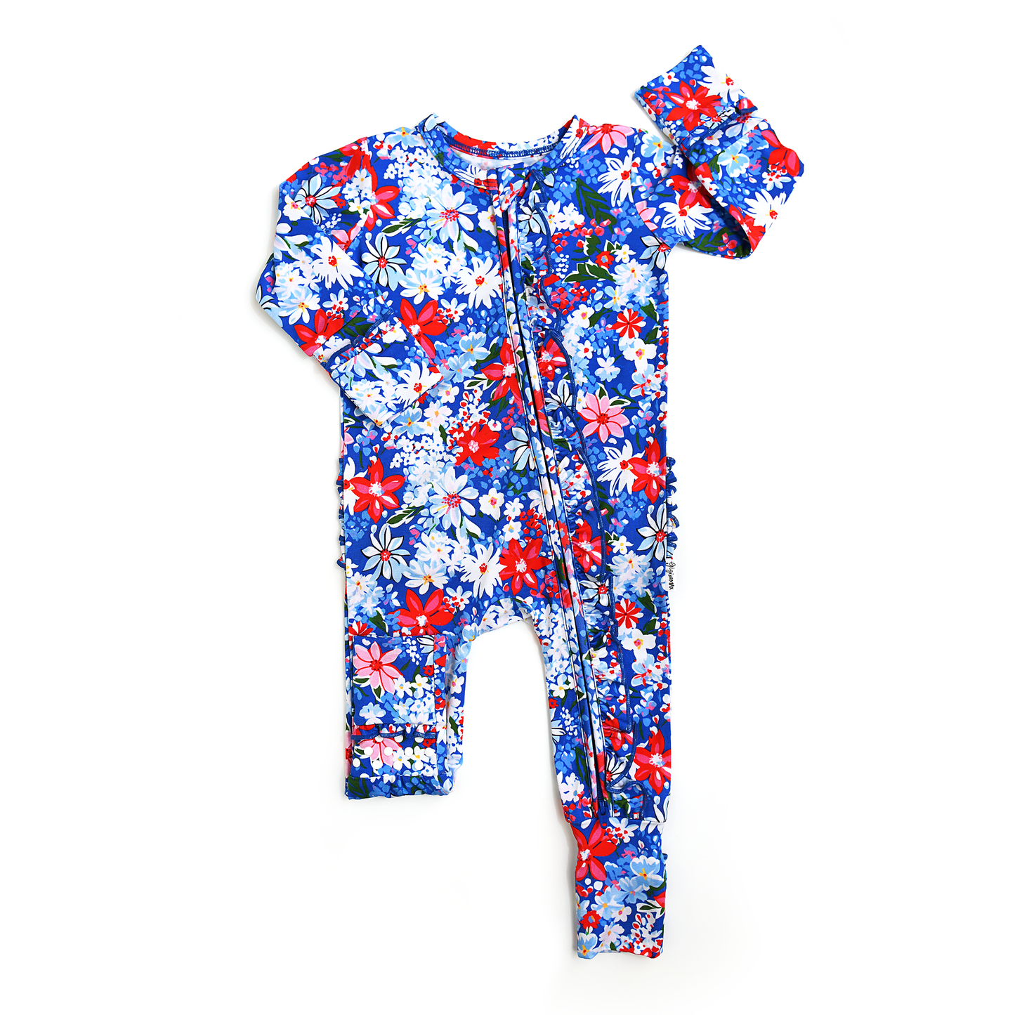 Presley Floral Ruffle Zip